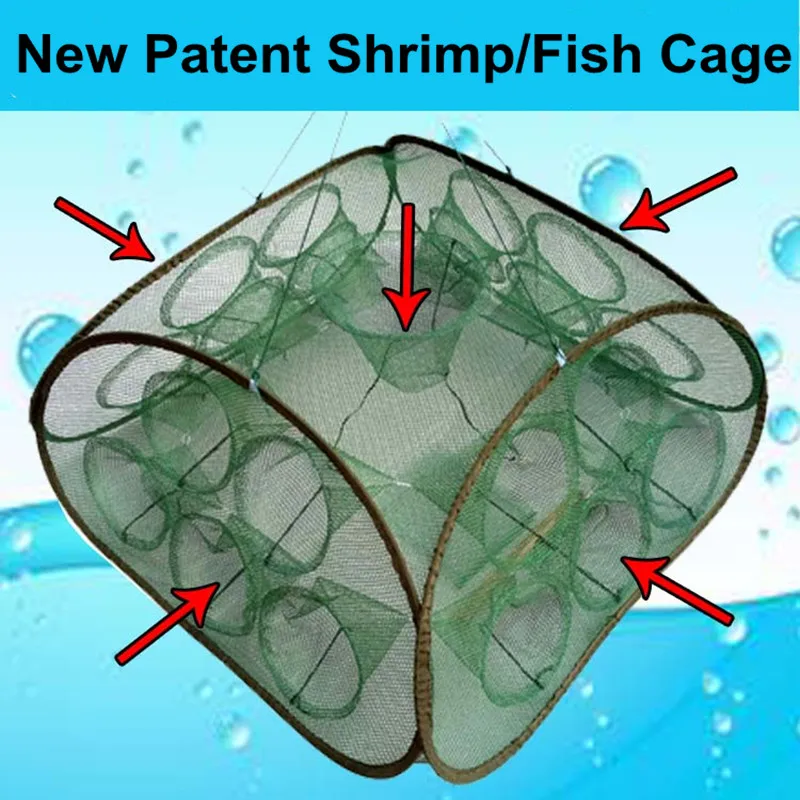 21 вход синкронизационная ловушка для креветок, автоматическая клетка для креветок, складная рыболовная сеть, клетка для крабов, рыболовные снасти, ловушка для крабов