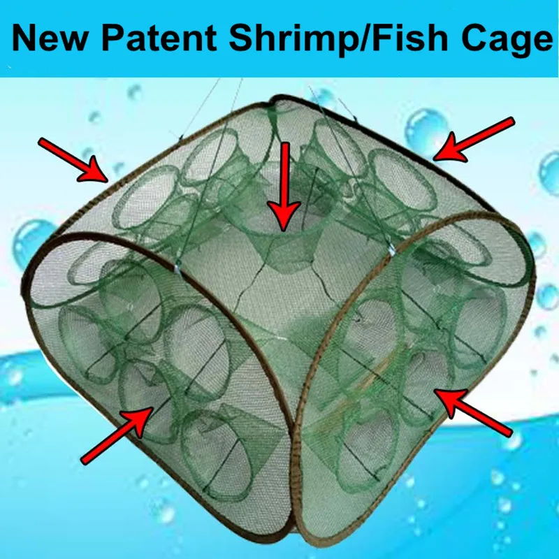 21 Inlets Syncronisation Shrimp Trap Automatic Shrimp Cage Folding Cast