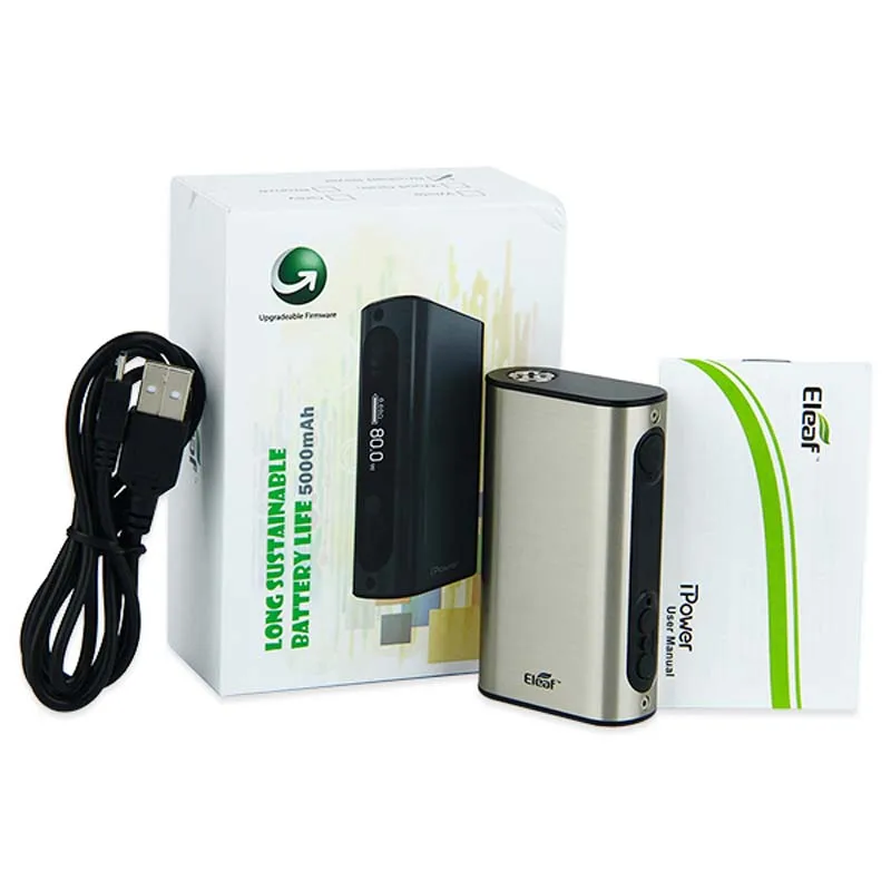  100% Original Eleaf iPower 80W MOD with 5000mah Built-in Battery Temperature Control Box Mod new fi