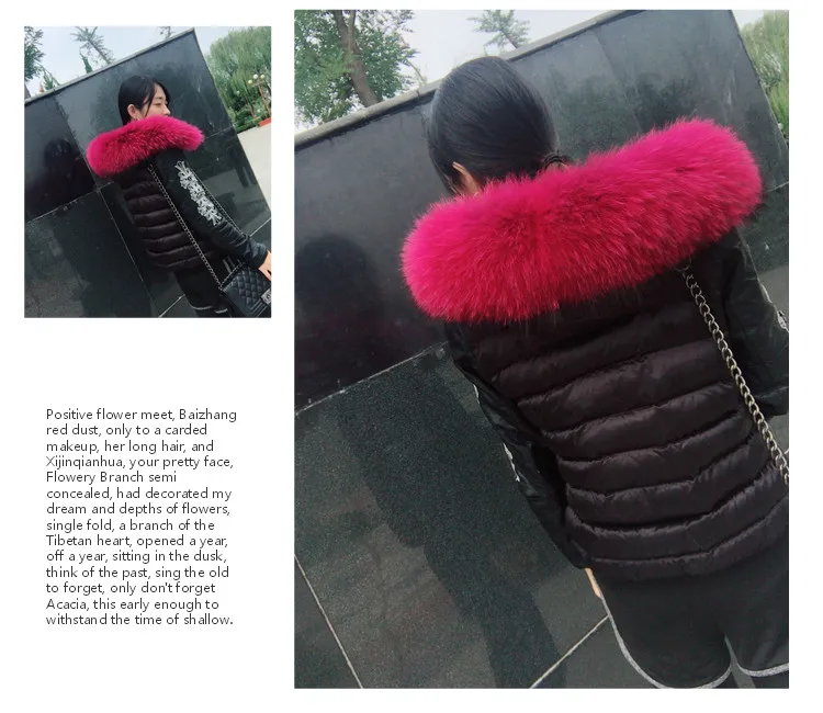 Осенне-зимняя обувь натуральным мехом енота Хлопковые женские 100% натуральный мех енота комбинезон Теплый меховой шарф женские пальто мода