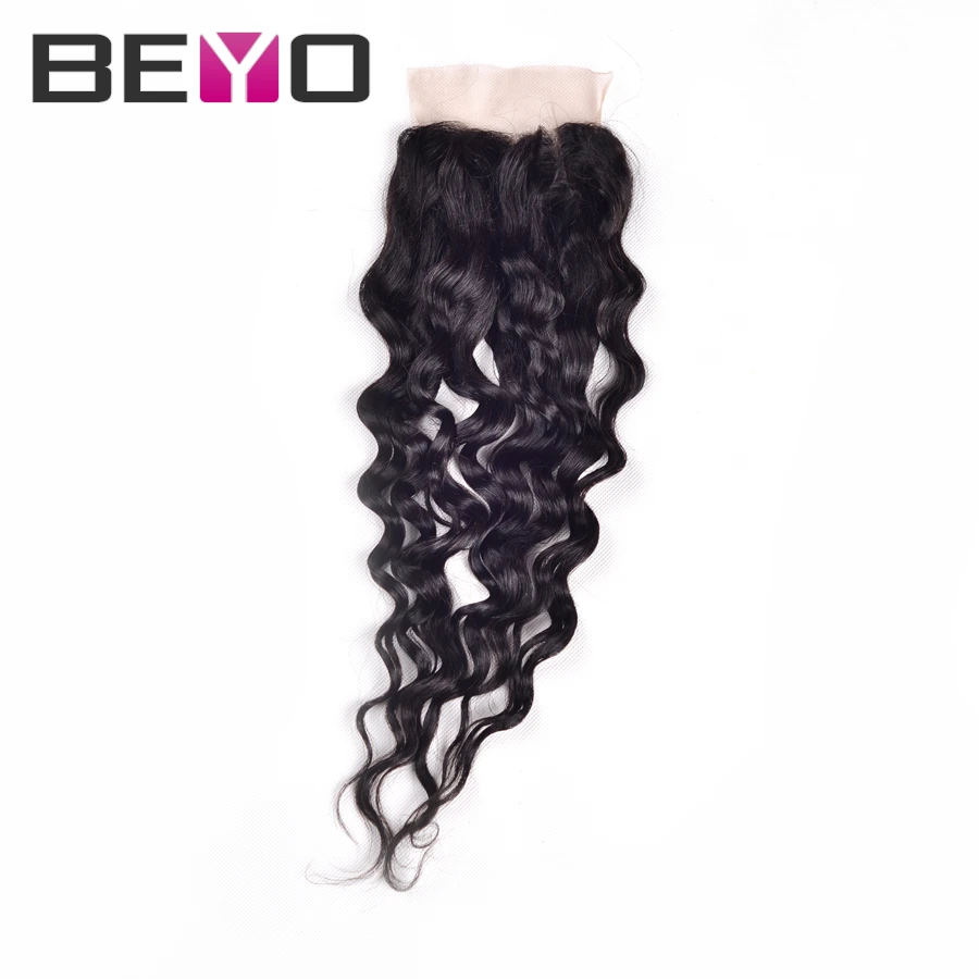 alt7A natural wave lace closure brazilian curly virgin hair brazilian  closure wet and wavy virgin brazilian hair soft human hair