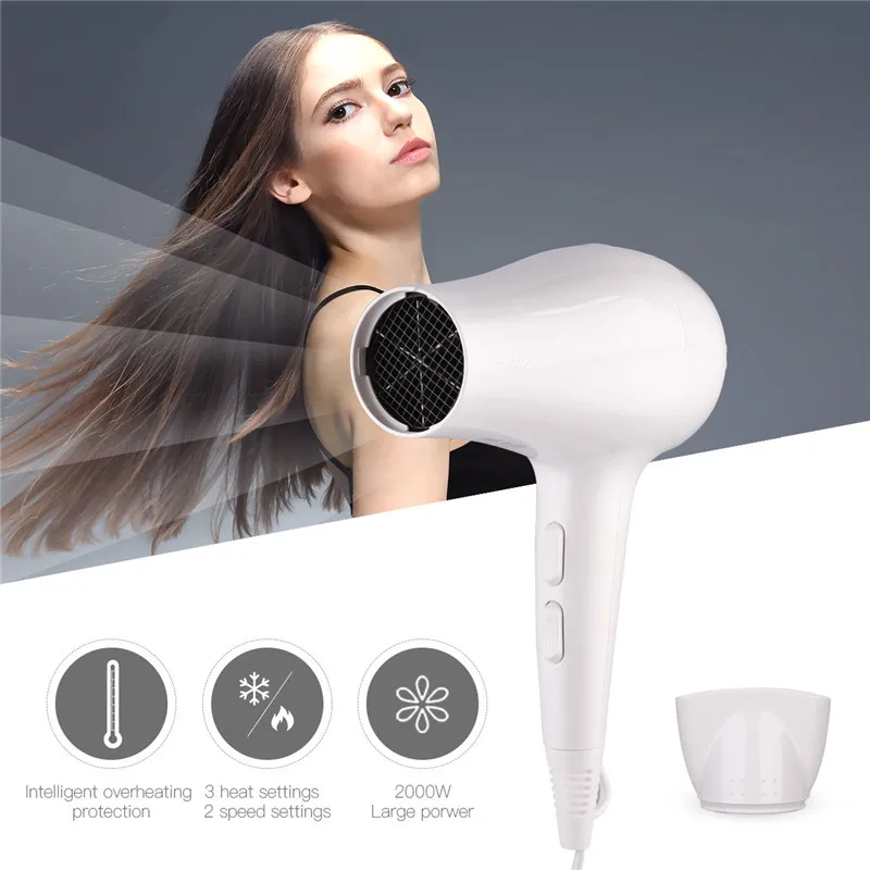 RIWA 2000W MIni Hair Dryer Electric Blow Dryer Portable Travel Home Use