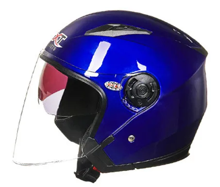GXT двойной объектив шлем. Новейший и самый красивый шлем. Двойные линзы - Цвет: Синий