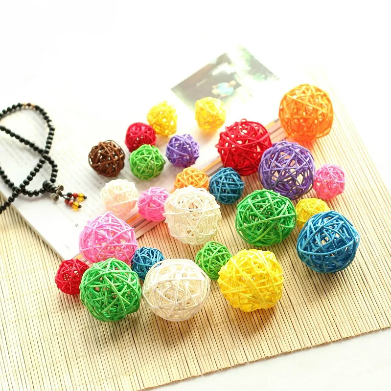 Buy Hot 10Pcs/lot 4cm,6cm Rattan Wicker Ball