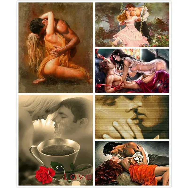 

Diy 5d Diamond Painting Cross Stitch Couple picture Home Decor rhinestones diamond Embroidery beauty pattern Canvas Mosaic woman
