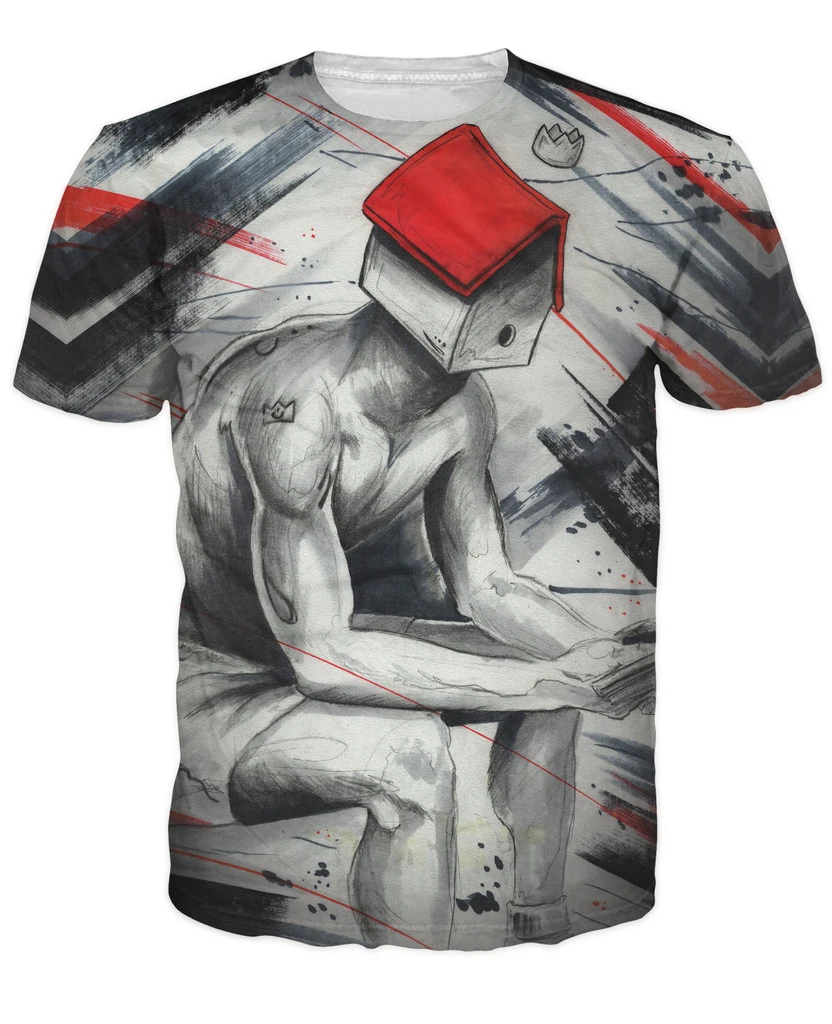 Casa Membaca T Shirt Nyata Asli Karya Seni 3d Lucu T Shirt Wanita
