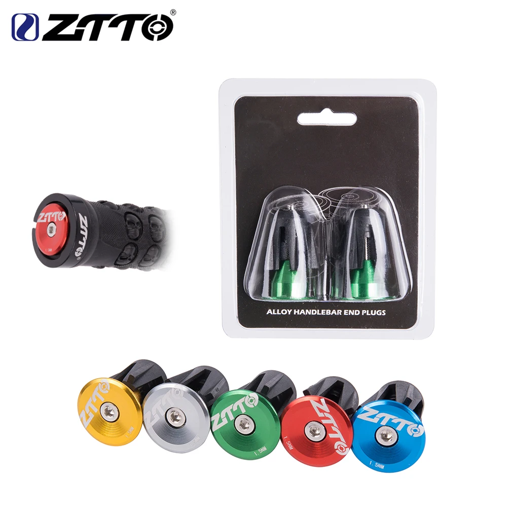 Ztto MTB дорожный велосипед торцевые заглушки для рукояток колпачки руля ручка из алюминиевого сплава с цепным стопором