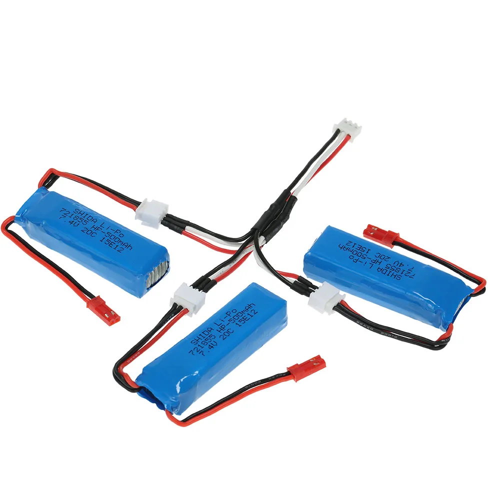 

High quality original A202 A212 A222 A232 A242 A252 rc car battery 3Pcs 500mAh 20C Lipo Battery 7.4V for RC Car Parts