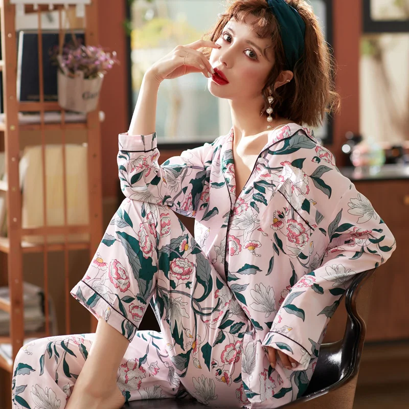 

Summer Cardigan Lady Thin Cotton Silk Loose Nursing Pajamas Pregnant Sleep