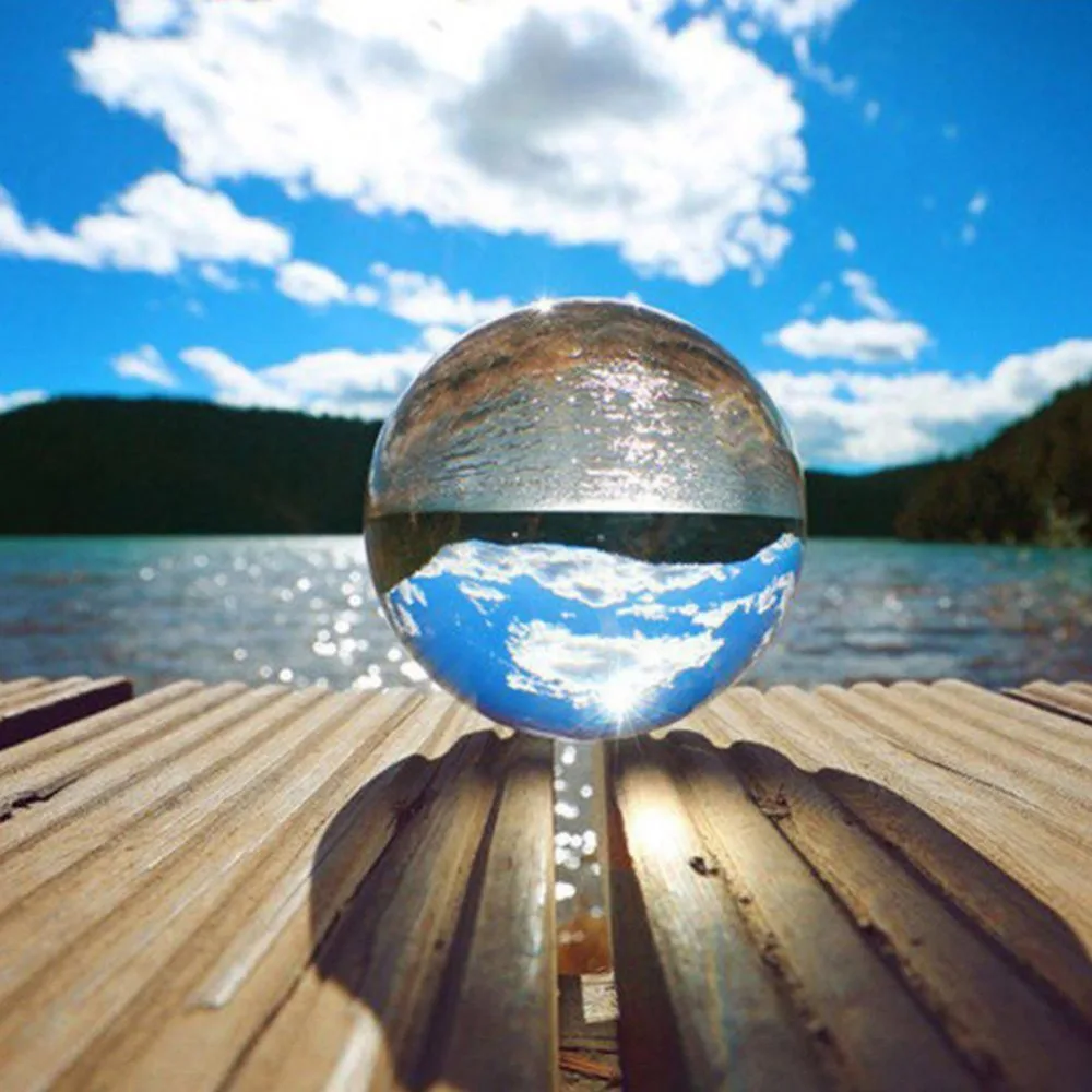 Прозрачное стекло K9 хрустальный шар декоративные шары фэншуй фотография стеклянные кристаллы ремесло путешествия фотографировать