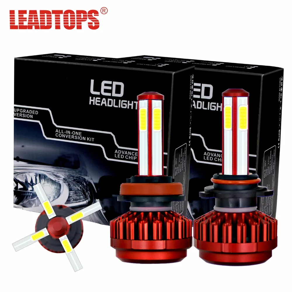 Leadtops автомобиля Фары для автомобиля H7 H11 LED H4 9005/HB3 9006/HB4 80 Вт 8000Lm Мини Авто Туман Освещение замена лампы 6000 К 12 В CJ