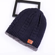 Новинка, осенне-зимняя вязаная шапка, шарф, шерстяная подкладка, толстые теплые вязаные шапки, одноцветная шапка, женская мягкая Лыжная шапка, шапочки для мужчин