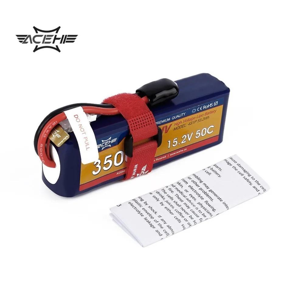 1 шт. ACEHE 15,2 V 3500 мА/ч, 50C 4S1P 53.2Wh с XT60 Plug высокое Напряжение Lipo Батарея