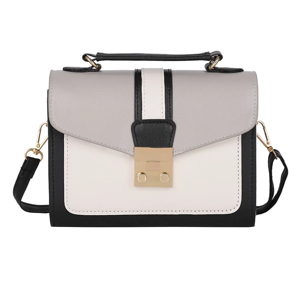 

Retro stitching Women Girls PU Leather Handbag Satchel Shoulder Bag Crossbody Messenger Tote BS88