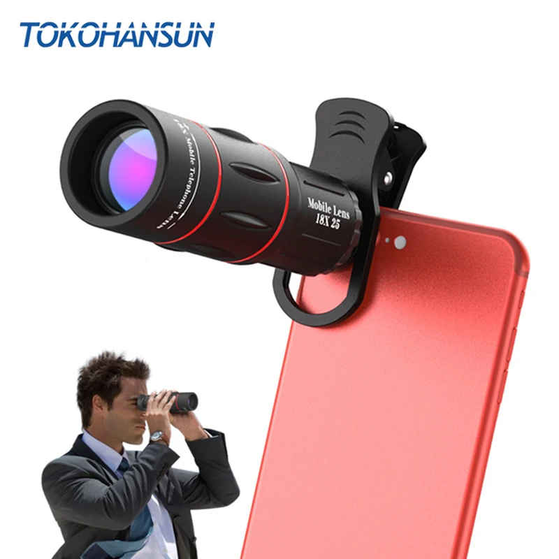 TOKOHANSUN 18X телескоп зум мобильный телефон объектив для смартфонов iPhone Samsung