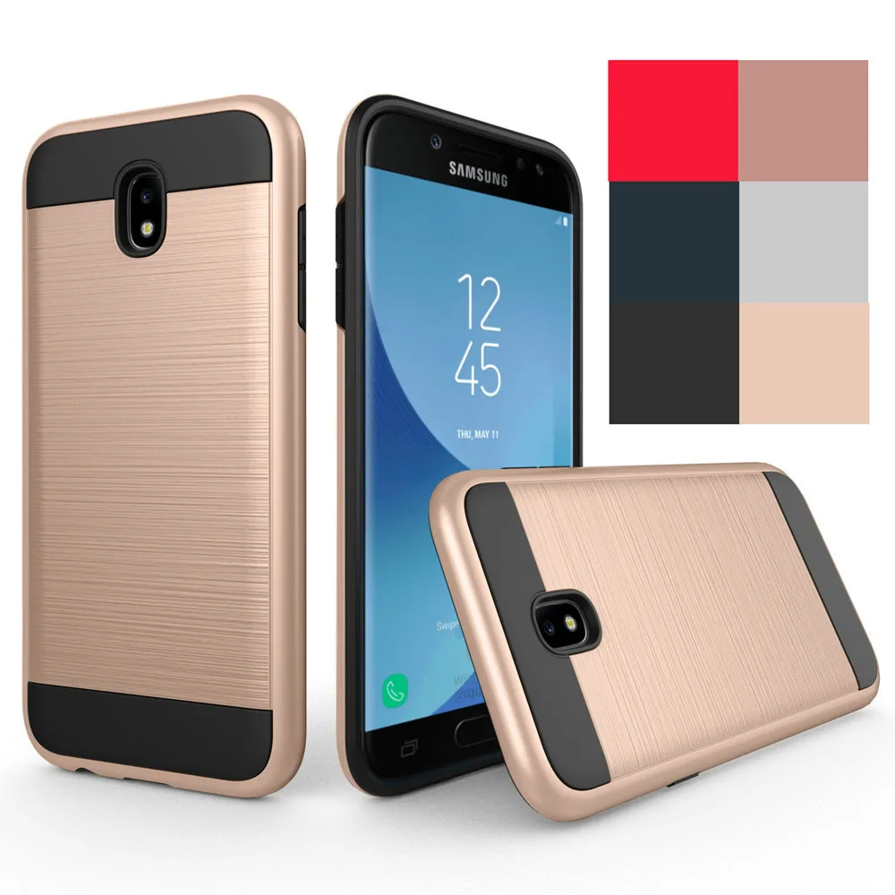 

2in1 Brushed Armor Case Anti Shock Cover For Samsung Galaxy J3 2018/J3 Achieve/Eclipse 2/Orbit/Amp Prime 3/Sol 3/Express Prime 3