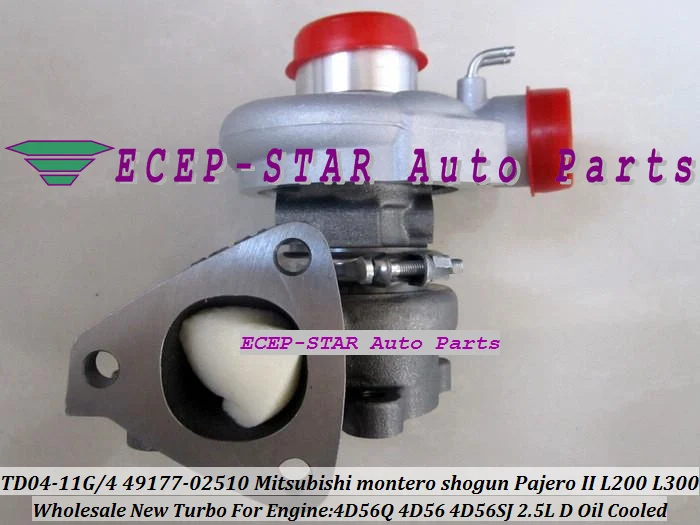 TD04-11G-4 49177-02510 Oil Cooled Turbo Turbocharger For Mitsubishi MONTERO SHOGUN Pajero II TD L200 L300 4D56 4D56SJ 4D56Q 2.5L D (1)