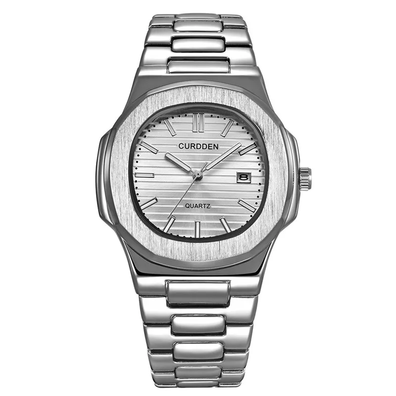

Stainless Steel Luxury calendar Men Fashion Nautilus Analog Sport Luxury simple Quartz Wrist Watch Relogio masculino W10