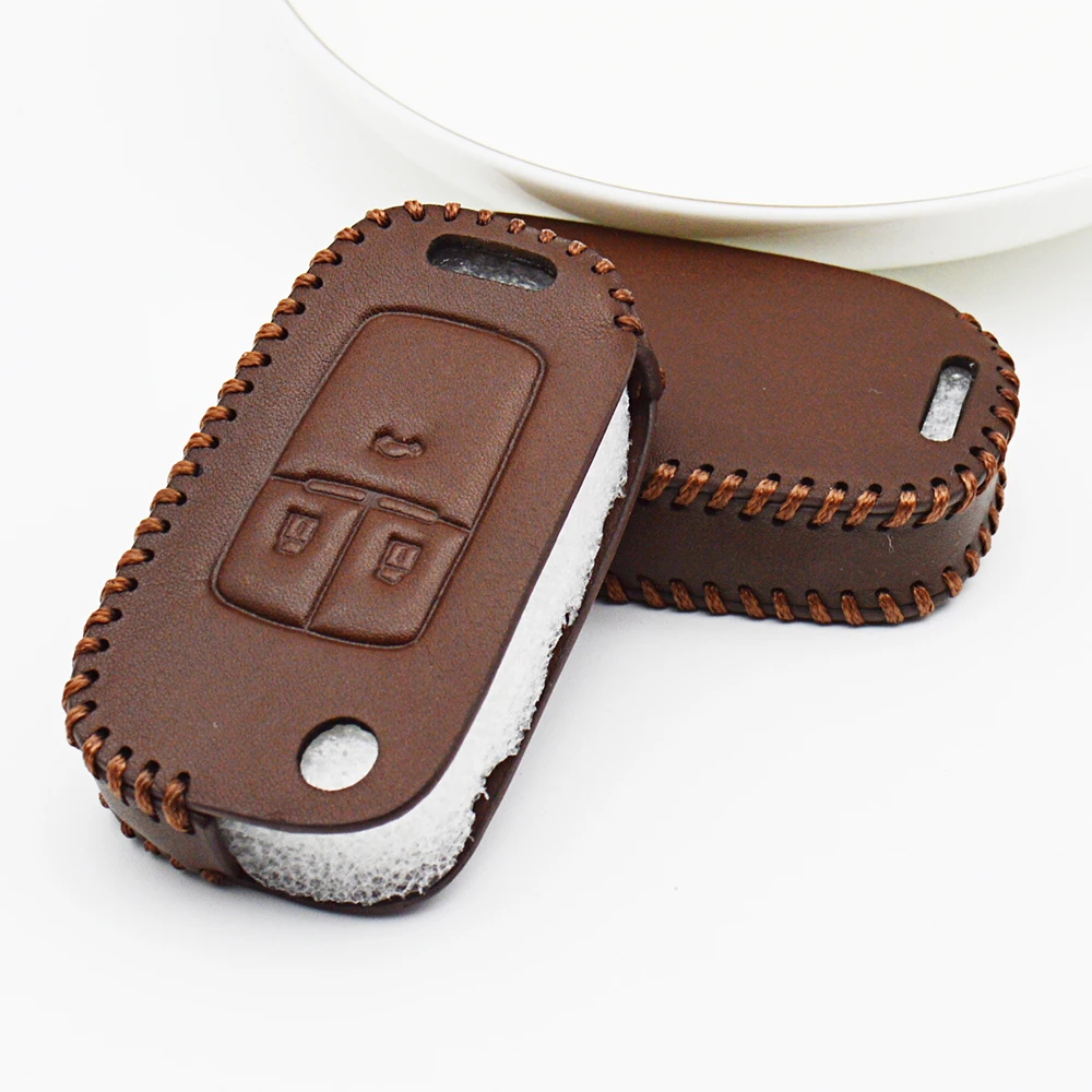

Car Key Fob Cover For Buick Encore Lacrosse Verano Regal For Chevrolet For Opel Remote Leather Key Protection Case Styling