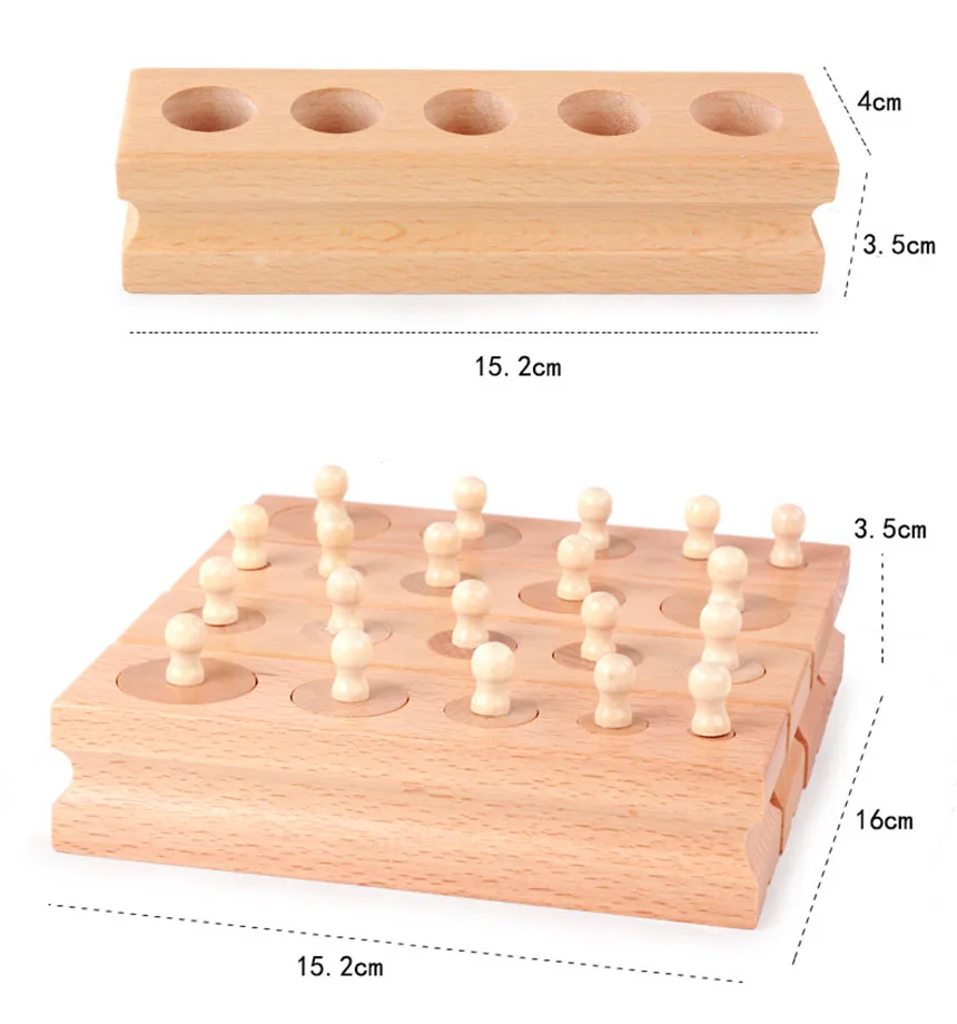 Монтессори Деревянные гнездо цилиндра блоки игрушка Детские практика чувства Форма парные образования и развития Игрушки для раннего дети