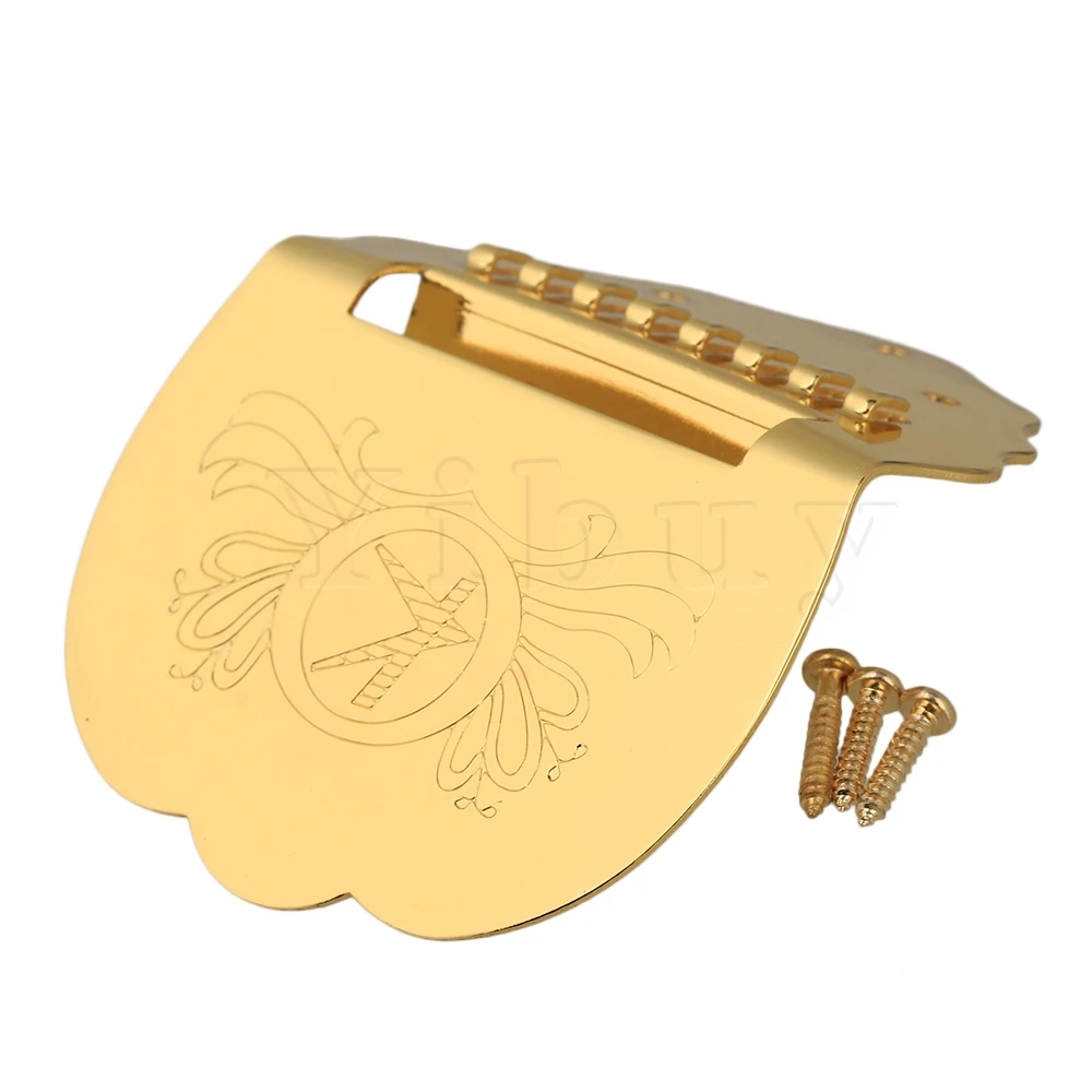 Yibuy GOLD SCALLOPED MANDOLIN REPLACEMENT TAILPIECE &quotK" word | Спорт и развлечения