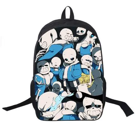 Аниме Undertale рюкзак для мальчиков девочек школьные сумки Sans для женщин и мужчин Дорожная сумка UT Frisk Папирус Детские рюкзаки Ланч-бокс - Цвет: L