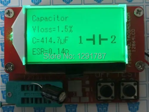 Mega328 12864 ЖК-Транзистор тестер емкости ESR метр Диод Триод MOS LCR NPN