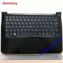 Германия макет подсветкой новая клавиатура для ноутбука с подставка под тачпад Для samsung NP900X3A 900X3A гр BA75-02899C
