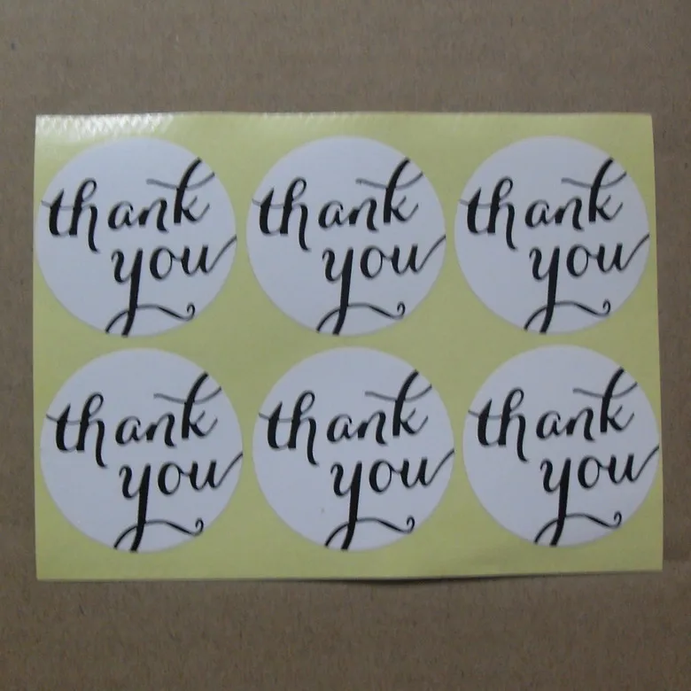 

Thank you Adhesive packaging Sealing stickers Gift Bag box bottle label White Material Sticker 100pcs/lot Round 30mm
