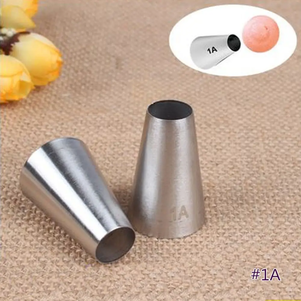 

Large Round Metal Cake Cream Decoration Tip Stainless Steel Piping Icing Nozzle Flower Tips Dessert Decorators 1