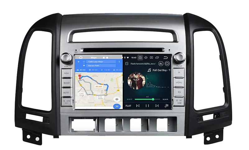 Flash Deal Belsee HyundaI Santa Fe 2006-2012 Android 8.0 GPS Radio Car Stereo Support WiFi Bluetooth Android Auto Split Screen OBD2 TPMS 1