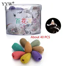 Цветочный благовоний Конус красочный аромат ароматизатор использовать в курильницы свежий воздух башня для благовоний смешанный аромат ароматерапия Арома специй