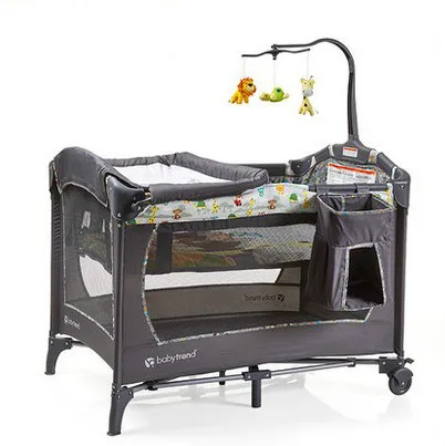 

Baby bed folding multifunctional portable baby bed, iron newborn cradle