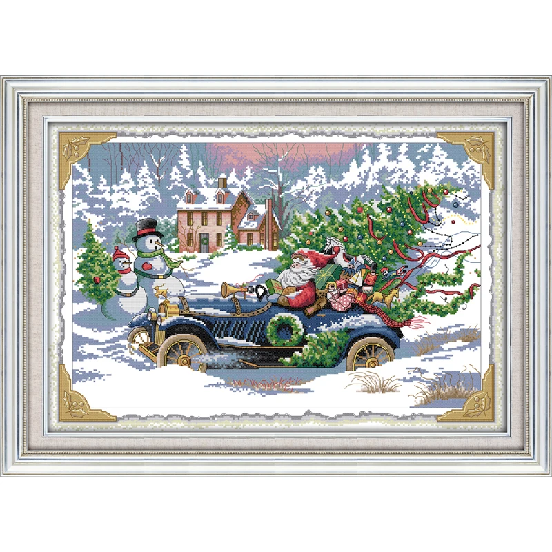 Набор для рукоделия Joy Sunday Roadster Santa вышивки крестиком набор из холста с принтом