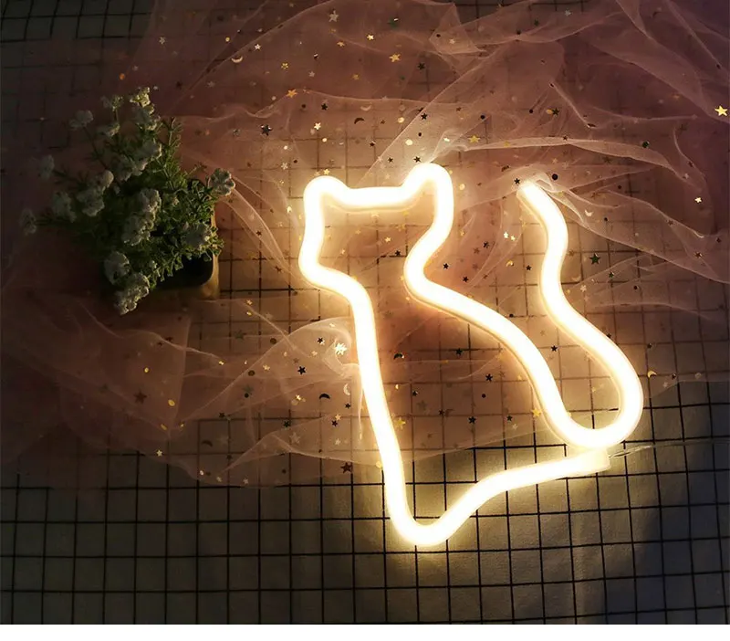 LED Home Neon Word Sign Neon Letters Light Art Decorative Lights Wall Decor for Kids Baby Room Christmas Wedding Party (5)