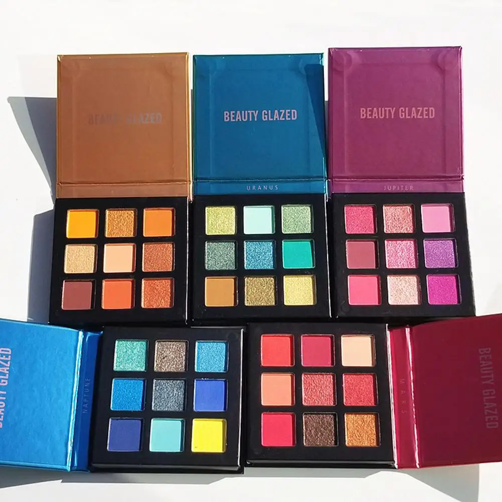 Натуральный телесный матовый Shimmer Тени для век Pallete 9 цветов Палетка для макияжа Палитра Shimmer пигментные тени для век Пудра