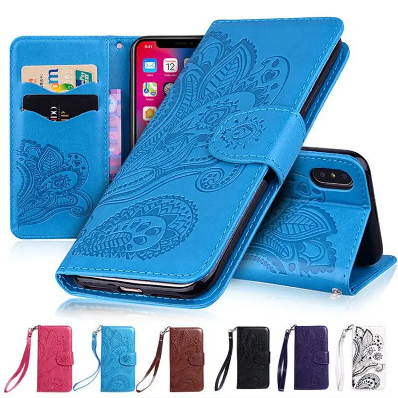 

PU Leather Cases for iPhone X Case Anti-knock With Card Pocket Silicone Flip Cover Luxury Wallet for iPhone 9 7 8 6 6s Plus 5 SE