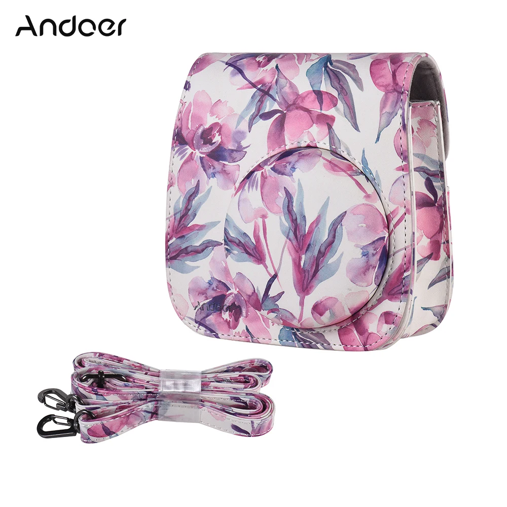 

Andoer Camera Bag Case Cover for Fujifilm Instax Mini 9 Mini 8 Mini 8+ Mini8s Mini 8 Instant Film Photo Camera PU Case Cover