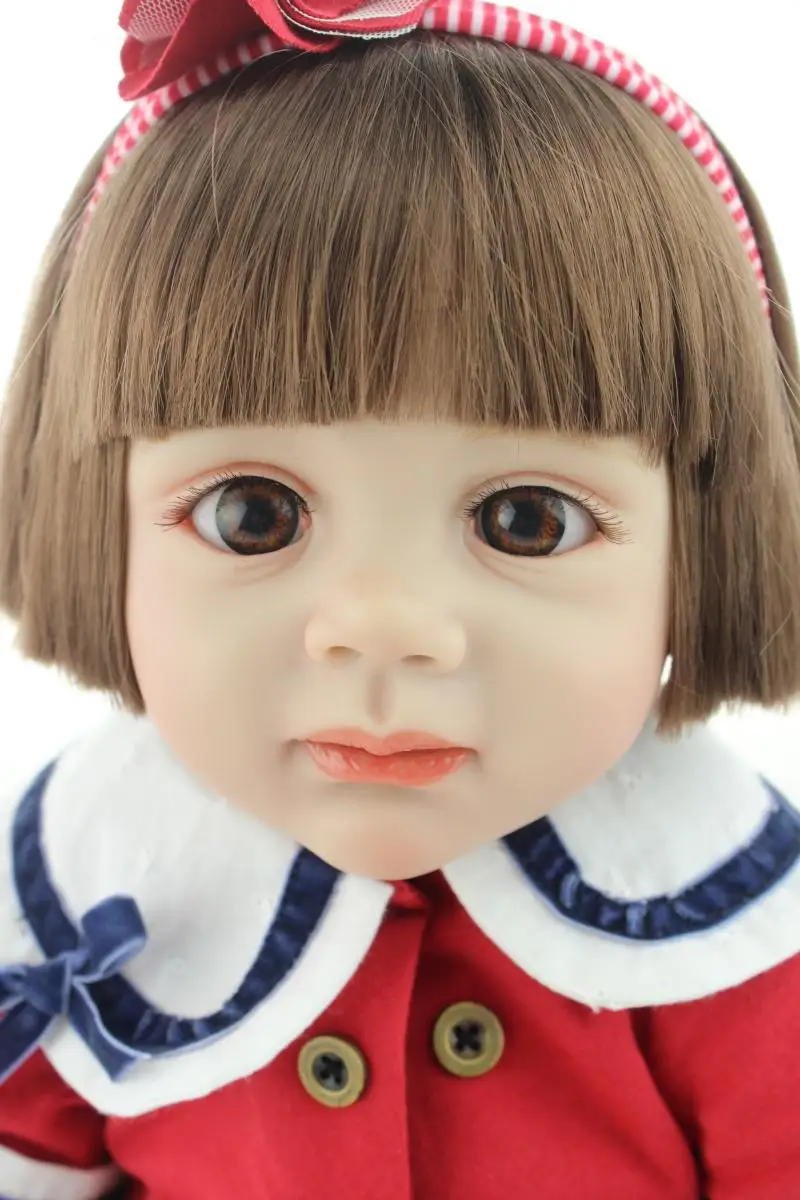 24 Inch 60cm Silicone Reborn Toddler Baby Girl With Short Hair