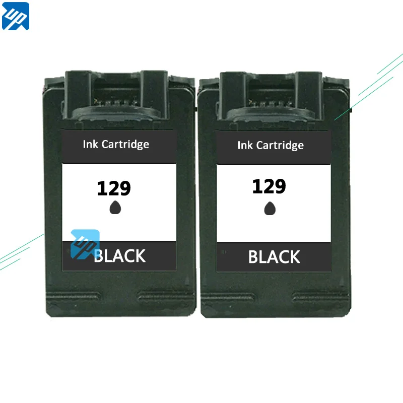 UP 2PK Черный+ цветной картридж для замены hp 129 135 C9364HE C8766HE чернильный картридж для принтера - Цвет: 2 BK