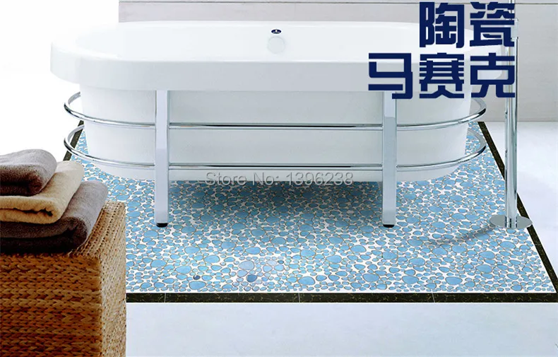 

Shipping free!Blue Glazed Ceramic Mosaic Wall Tiles,Kitchen/bath shower/TV/Fireplace background home decor wall tiles,LSTCZYS03