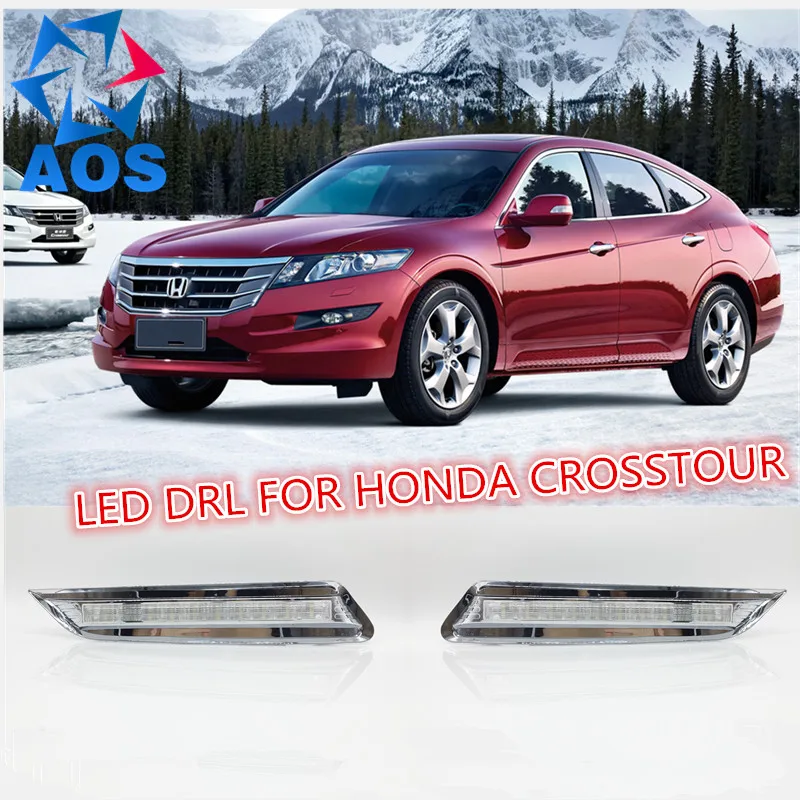 

2PCs/set LED Daylight waterproof LED Daytime Running Light drl for Honda Crosstour 2012 2013 with fog lamp
