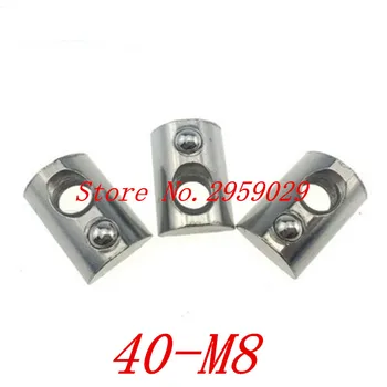 

50pcs 40-M8 M8 T Spring Nut Half Round Elasticity Spring Nut Block for 4040 Aluminium Profile