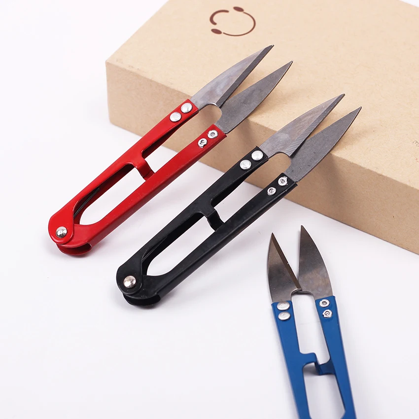 

1PC Multicolor Useful Stationery Scissors U Shape Clippers Steel High Quality Decorative Scissors Professional Scissors