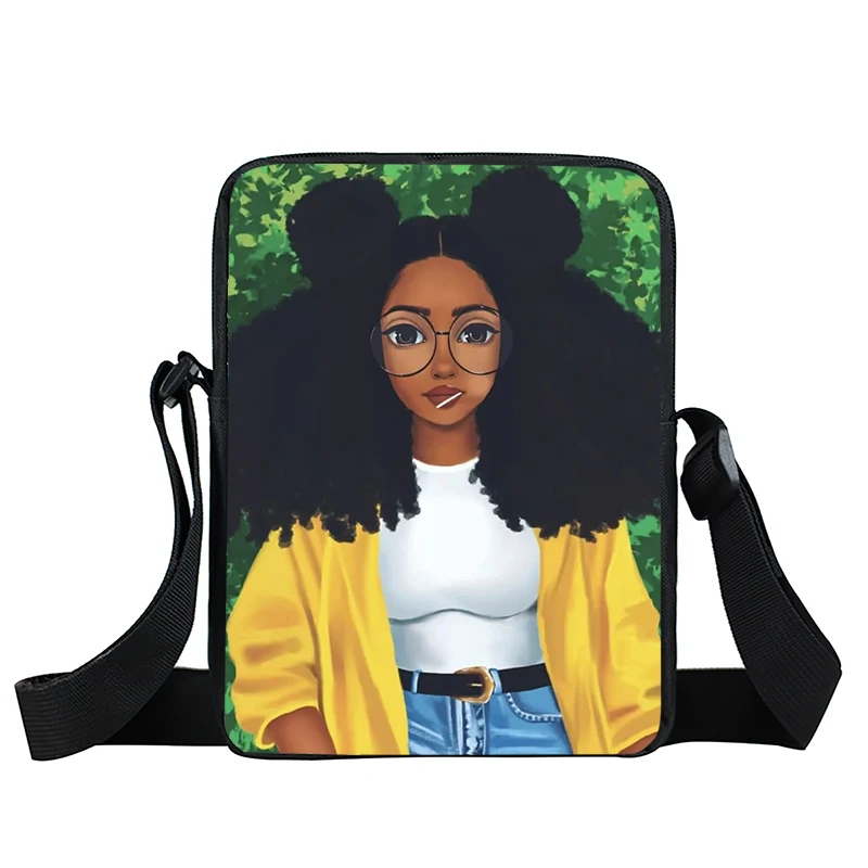 Афро Леди Девушка сумка Африка Красота принцесса маленькая сумка коричневые женские сумки мини сумки подросток сумки через плечо