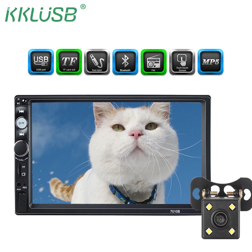 

2 din car radio 7" HD Player MP5 Touch Screen Digital Display Bluetooth Multimedia Player USB 2din Autoradio Car Backup Monitor