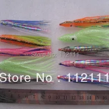 50 шт. мягкие приманки, осьминог приманка, 9 см 6 цвета смешанные