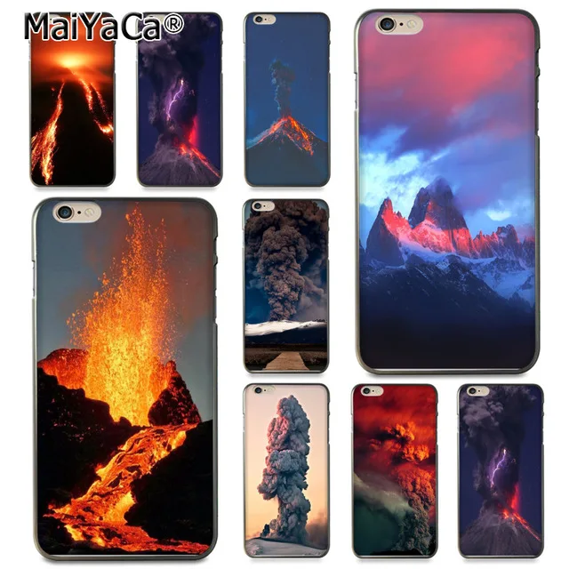 MaiYaCa натуральный вулкан для iPhone 4S SE 5C 5S 5 6 6S 7 8 Plus X XR XS MAX Samsung черный мягкий чехол