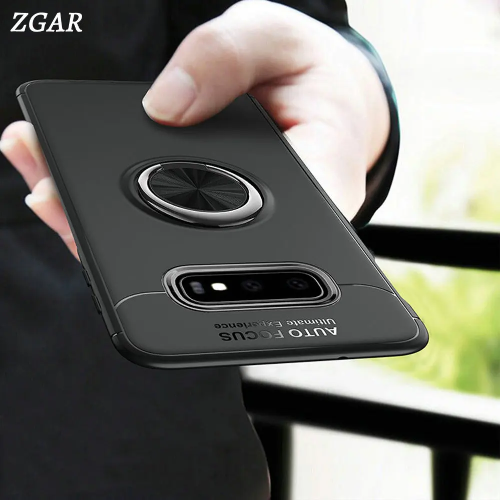 ZGAR чехол для Samsung Galaxy S10 Plus S10e автомобильные магнитные Чехлы кольцевой держатель