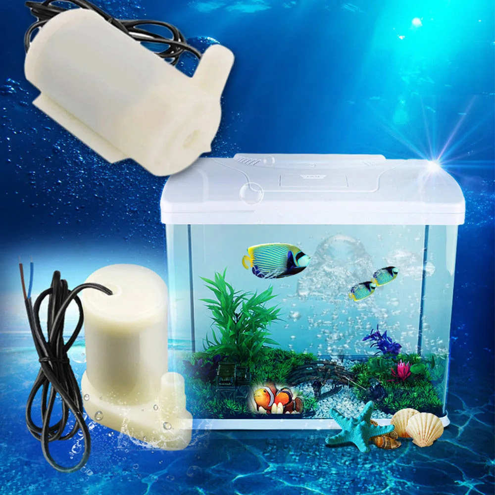 Aquarium Micro Water Air Pumps Submersible Motor Mini Super Silent Fish